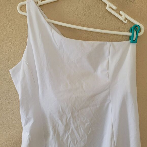 Outdoor Voices One Shoulder Dress Size Xlarge White Built in Bra Gym Tennis Golf - Picture 2 of 8
